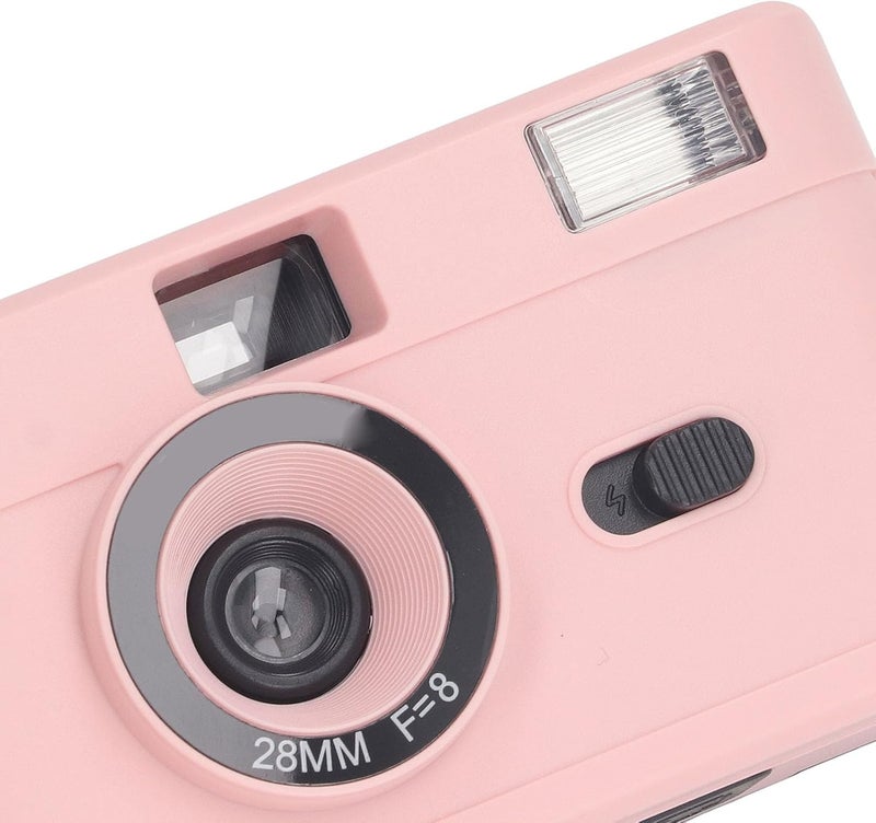 Zyyini 35mm Film Camera, 35mm Reusable Film Camera with Flash, Vintage Film Supports Both Black and White or Colored 35Mm 135 Film, (Roseate) - Image 4
